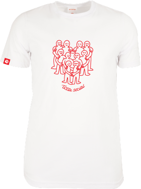 CENTRAIDE -2106U T-shirt coton unisexe (BLANC) - SE. S16064 (AV) - SE. S16065 (DOS) - ETT. ETT1058 (BAVD)