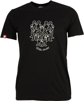 CENTRAIDE - 2106U T-shirt coton unisexe  (NOIR) - SE. S16064 (AV) - SE. S16065 (DOS) - ETT. ETT1058 (BAVD)