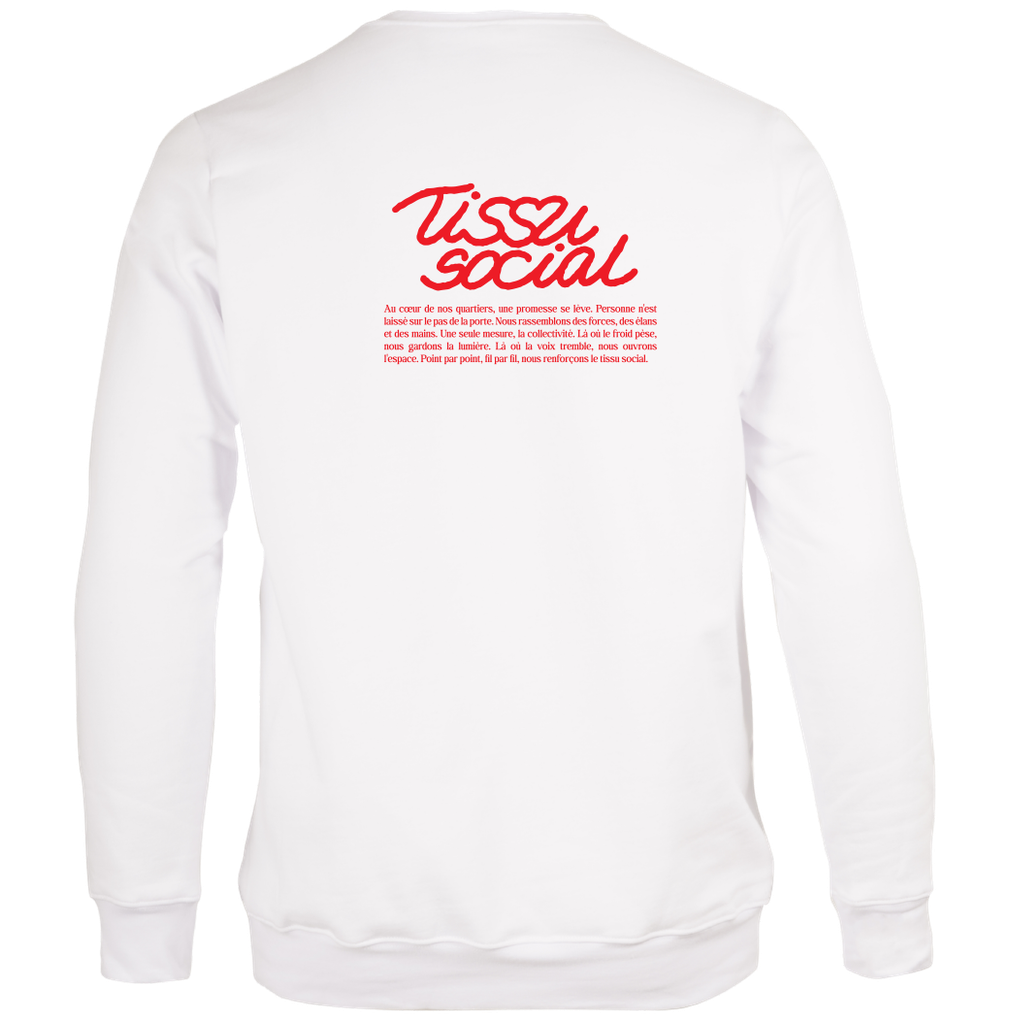 CENTRAIDE - O732U Ouaté col rond unisexe (BLANC) - SE. S16064 (AV) - SE. S16065 (DOS) - ETT. ETT1058 (BAVD)