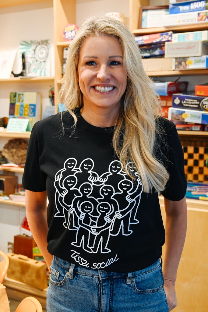 CENTRAIDE PERSONNES - 2106U T-shirt coton unisexe  (NOIR) - SE. S16064 (AV) - SE. S16065 (DOS) - ETT. ETT1058 (BAVD)