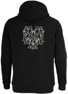 CENTRAIDE - O730U Ouaté à capuchon unisexe (NOIR) - SE. S16062 (AV) + SE. S16063 (DOS) + ETT. ETT1058 (MD)