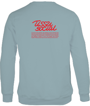 CENTRAIDE - O732U Ouaté col rond unisexe (BLEU) - SE. S16064 (AV) + SE. S16065 (DOS) + ETT. ETT1058 (MD)