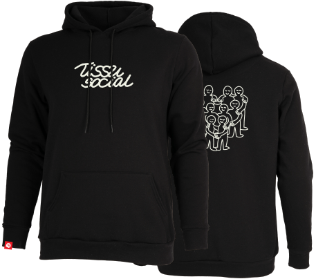 CENTRAIDE TISSUS SOCIAL - O730U Ouaté à capuchon unisexe (NOIR) - SE. S16062 (AV) + SE. S16063 (DOS) + ETT. ETT1058 (MD)
