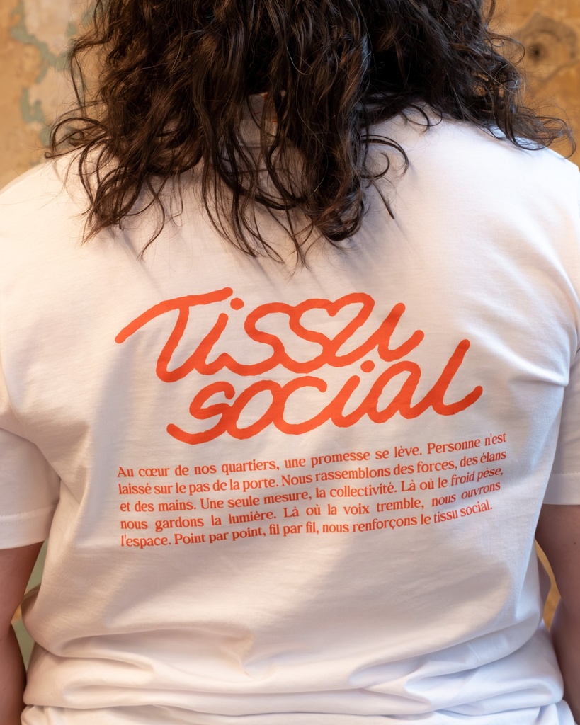 CENTRAIDE PERSONNES -2106U T-shirt coton unisexe (BLANC) - SE. S16064 (AV) - SE. S16065 (DOS) - ETT. ETT1058 (MD)