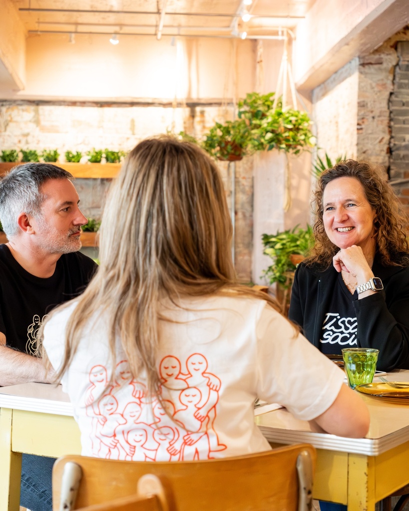 CENTRAIDE TISSUS SOCIAL - 2106U T-shirt coton unisexe (BLANC) - SE. S16062 (AV) - SE. S16063 (DOS) - ETT. ETT1058 (MD)