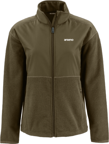 ARSENO & ASS. INC. - LCK00230 Veste hybride zippée intégrale en polaire recyclée Cutter & Buck Hunts Point pour femme - BR. 14025 (AVG)