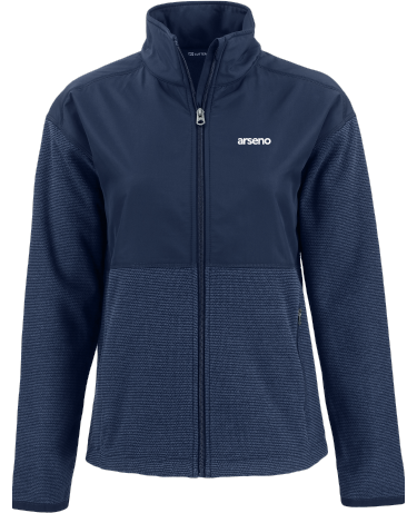 ARSENO & ASS. INC. - LCK00230 Veste hybride zippée intégrale en polaire recyclée Cutter & Buck Hunts Point pour femme - BR. 14025 (AVG)