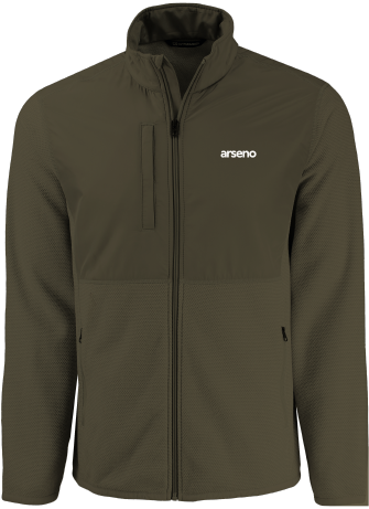 ARSENO & ASS. INC. - MCK01370 Veste hybride zippée intégrale en polaire recyclée Cutter & Buck Hunts Point pour homme - BR. 14025 (AVG)