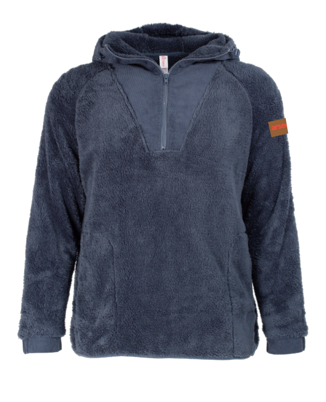 ARSENO EMPLOYÉS - XS220U Chandail 1/4 zip en sherpa avec capuchon - EC. EC1165 (MG)