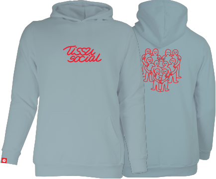 CENTRAIDE TISSUS SOCIAL - O728U OUATÉ À CAPUCHON SANS LACET (BLEU) - SE. 16062 (AV) + SE. 16063 (DOS) + ETT. ETT1058 (MD)