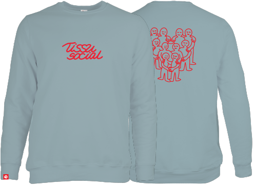 CENTRAIDE TISSUS SOCIAL - O732U Ouaté col rond unisexe (BLEU) - SE. S16062 (AV) - SE. S16063 (DOS) - ETT. ETT1058 (MD)