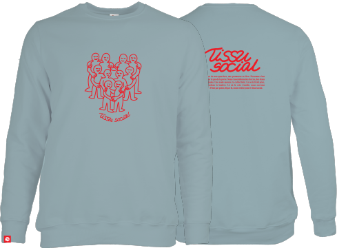 CENTRAIDE PERSONNES - O732U Ouaté col rond unisexe (BLEU) - SE. S16064 (AV) + SE. S16065 (DOS) + ETT. ETT1058 (MD)