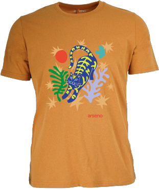 ARSENO & ASS. INC. - X2106U T-shirt en coton recyclé unisexe (TIGRE) - DTF. DTF-2176 (AV)