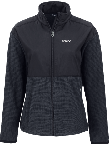 ARSENO & ASS. INC. - LCK00230 Veste hybride zippée intégrale en polaire recyclée Cutter & Buck Hunts Point pour femme - BR. 14025 (AVG)