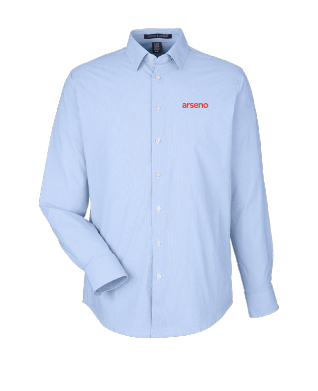 ARSENO EMPLOYÉS - DG537 Chemise fine rayure pour homme - BR. 14025 (AVG) - BR. 14020 (BDG)