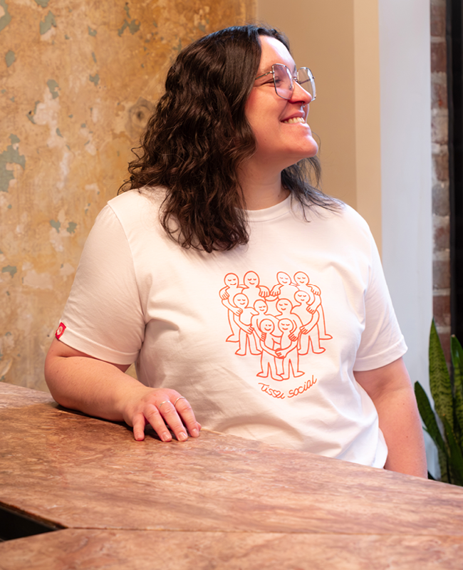 CENTRAIDE PERSONNES -2106U T-shirt coton unisexe (BLANC) - SE. S16064 (AV) - SE. S16065 (DOS) - ETT. ETT1058 (MD)