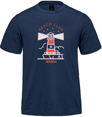 ARSENO & ASS. INC. - S05500 T-shirt en coton biologique unisexe (BEACH CLUB) - DTF. DTF-2175 (AV)