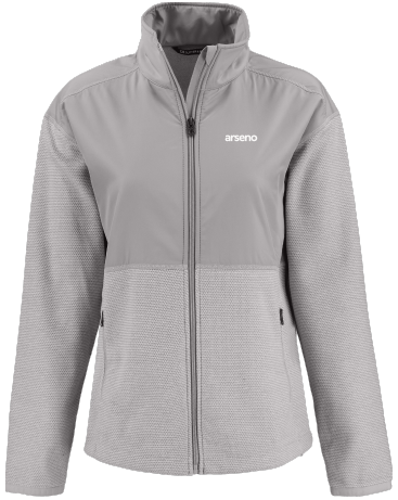 ARSENO & ASS. INC. - LCK00230 Veste hybride zippée intégrale en polaire recyclée Cutter & Buck Hunts Point pour femme - BR. 14025 (AVG)