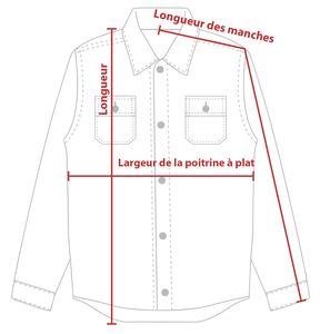 Charte de grandeur XP1065U (XXS à 4XL)
