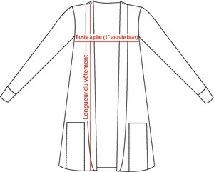 Charte de grandeur DG481W (XS à 3XL)