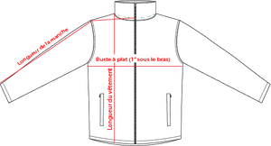 Charte de grandeur X1346U (XS à 3XL)