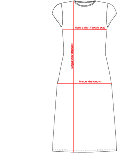 Charte de mesure pour 7023W (XS à 2XL)