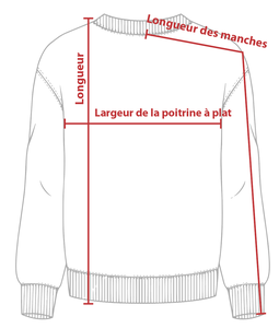 Charte de grandeur XO733U (XS à 3XL)