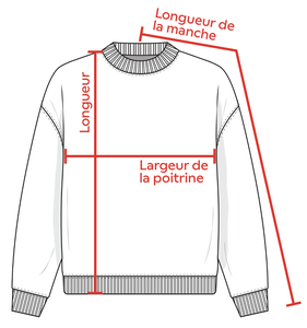 Charte de grandeur XR4608U (XS à 3XL)